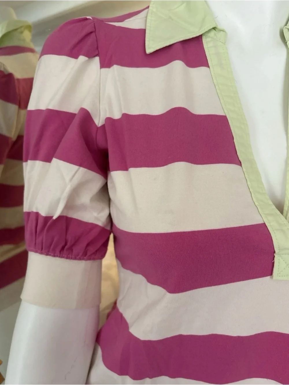 Anthropologie Maeve Women's Polo rugby stripe shirt Size XS